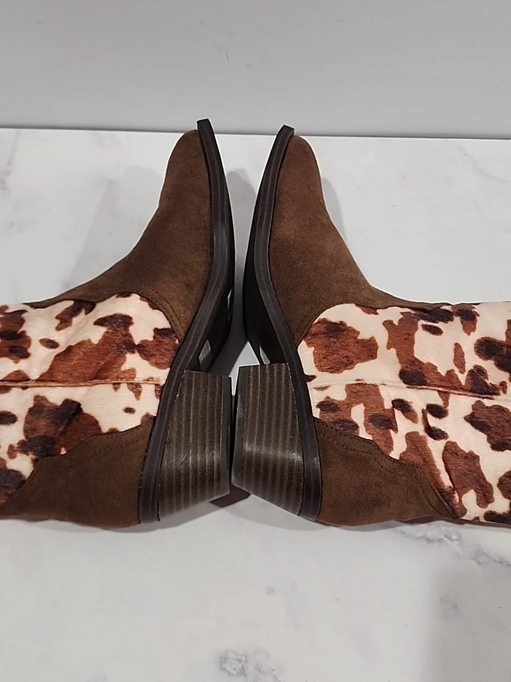 DV By Dolce Vita Korbella Cow Print Western Boots Brand New No Tag